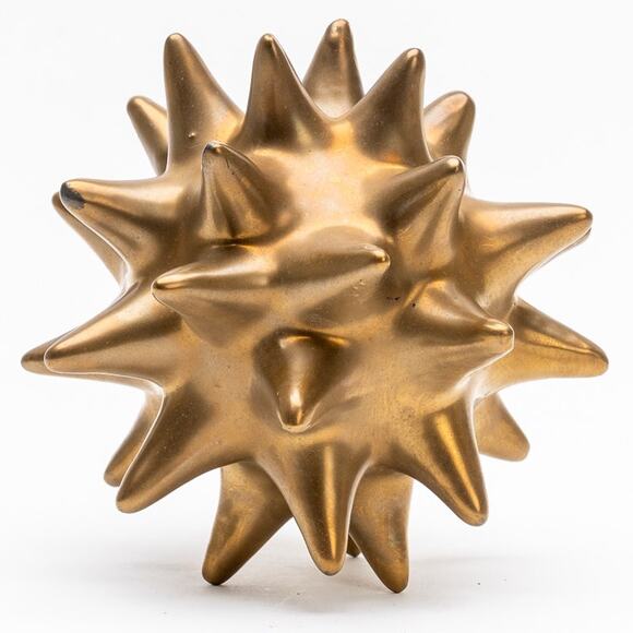 Urchin Sputnik bookshelf decor in antique gold - large - Picture 4 of 4